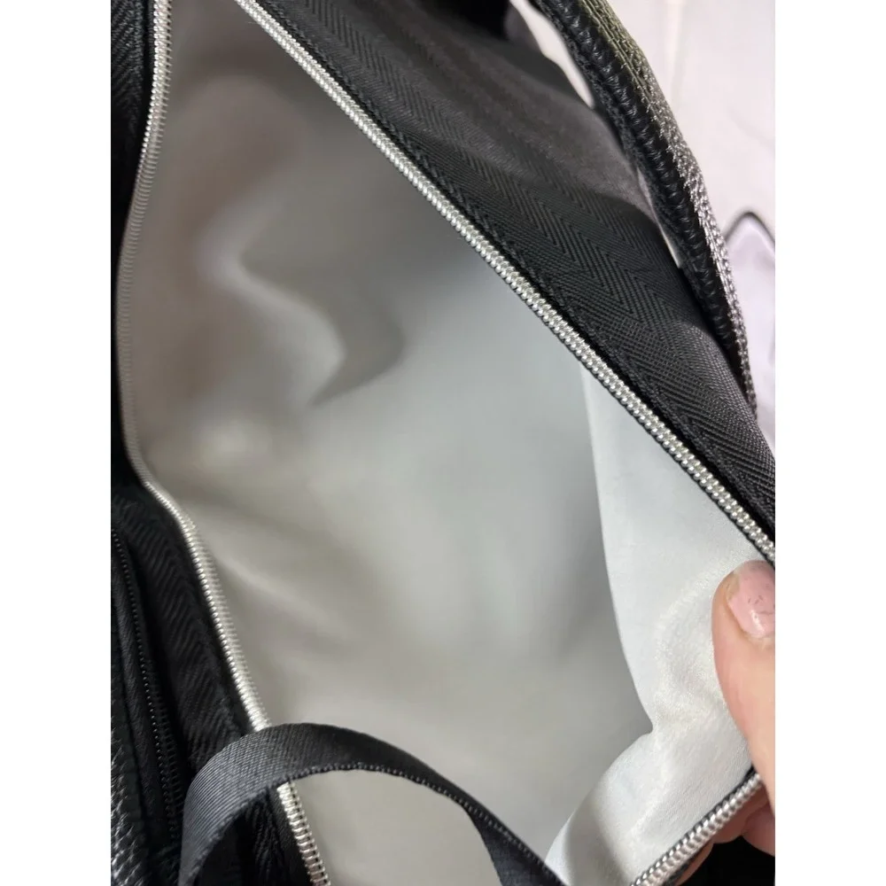 Itzy Ritzy Boss Backpack Diaper Bag Jetsetter Black Vegan Leather Dust Bag